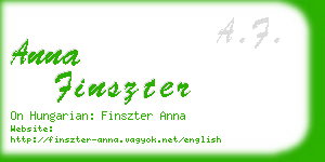 anna finszter business card